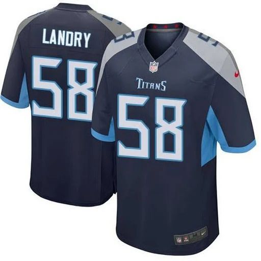 Men Tennessee Titans #58 Harold Landry Nike Navy Game NFL Jersey
